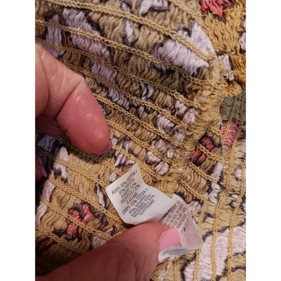 Aerie Cute Cropped Floral Fall Boho Y2K Fall Colored Top Large - Picture 3 of 7